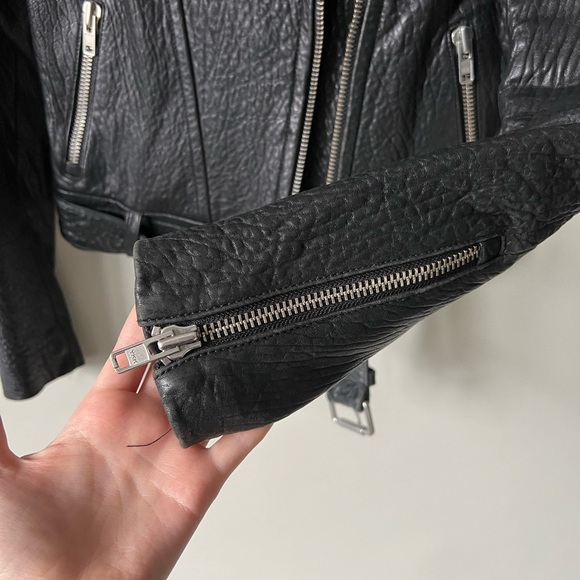 Mackage Rumer Pebbled Leather Rider Jacket - Picture 6 of 10